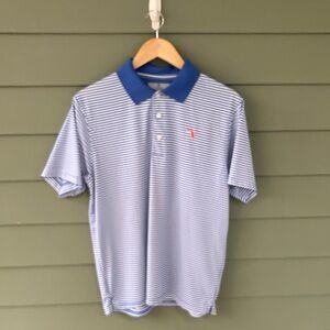 Blue Striped Men's Polo Shirt